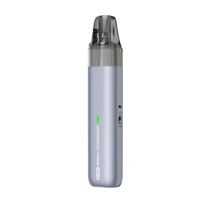 Šedá elektronická cigareta Vaporesso VIBE SE 2 Gleaming Grey s RGB indikátorem baterie