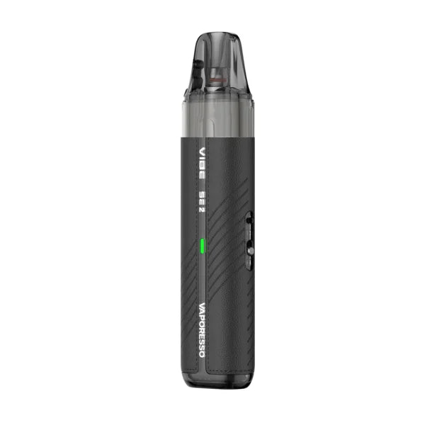 Černá e-cigareta Vaporesso VIBE SE 2 Leather Black pro MTL a volnější RDL potah