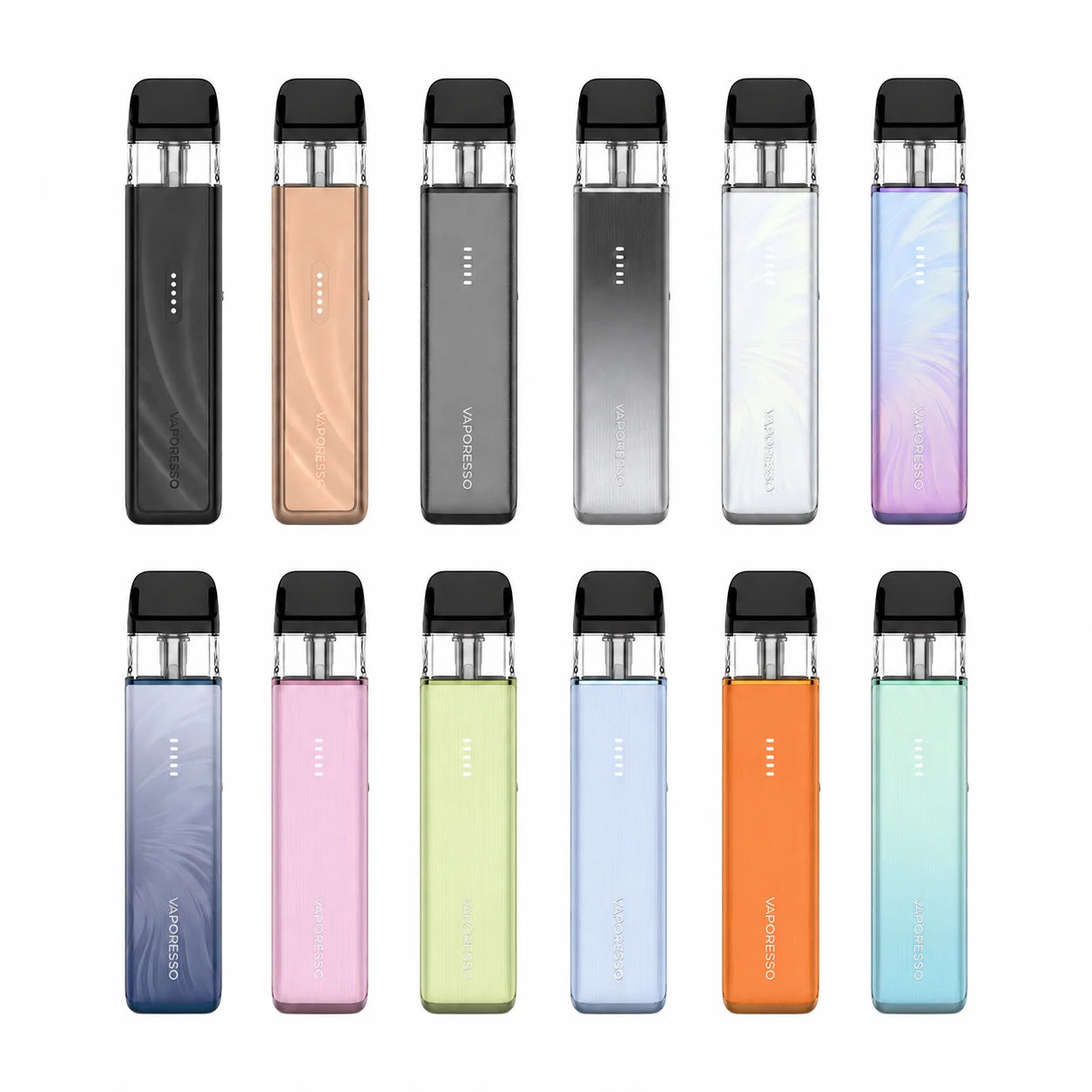 Přehled barevných provedení plnitelné POD e-cigarety Vaporesso XROS 6 Mini s baterií 1600 mAh