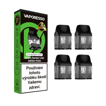 Náhradní cartridge Vaporesso XROS COREX 3.0 1,2 ohm – čtyři kusy pro utažený MTL potah a e-liquidy