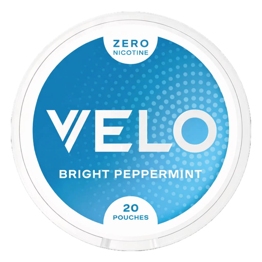 VELO Bright Peppermint Zero sáčky bez nikotinu ve Slim formátu se svěží chutí peppermintu a chladivého mentolu