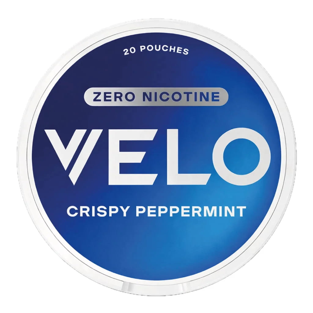 VELO Crispy Peppermint Zero sáčky bez nikotinu se svěží peppermintovou chutí a chladivým mentolovým efektem