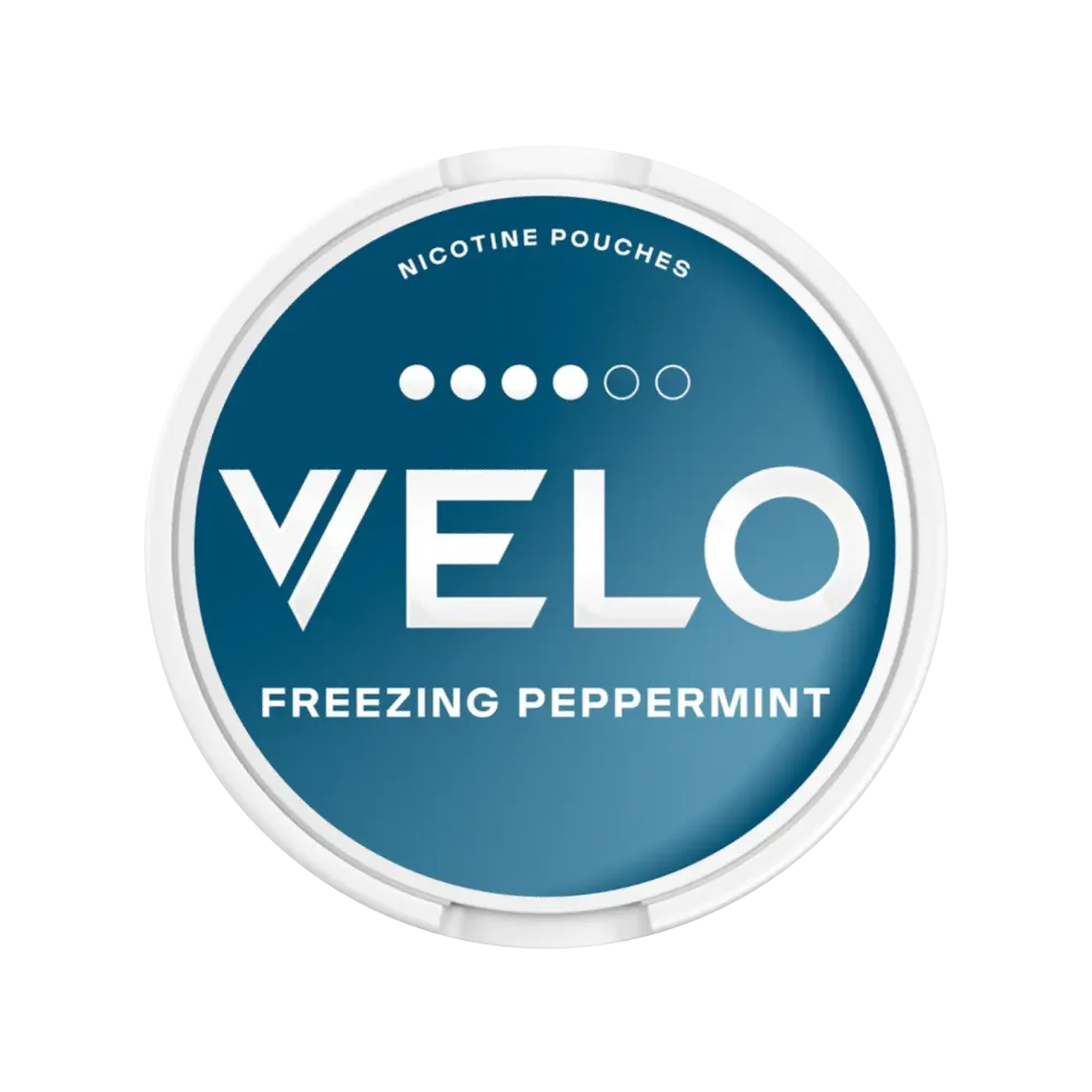 Nikotinové sáčky VELO Freezing Peppermint 10,9 mg s intenzivní peppermintovou a mentolovou příchutí ve Slim formátu