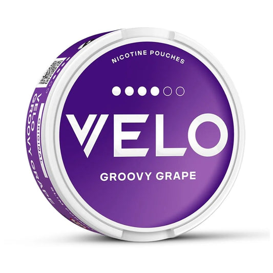 Nikotinové sáčky VELO Groovy Grape 10,9 mg ve Slim formátu s výraznou sladkou příchutí hroznového vína