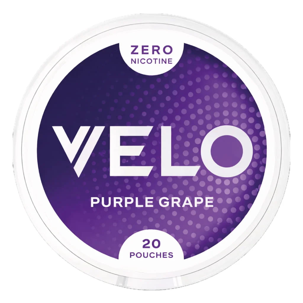 VELO Purple Grape Zero sáčky bez nikotinu se sladkou příchutí šťavnatého hroznového vína a Slim formátem