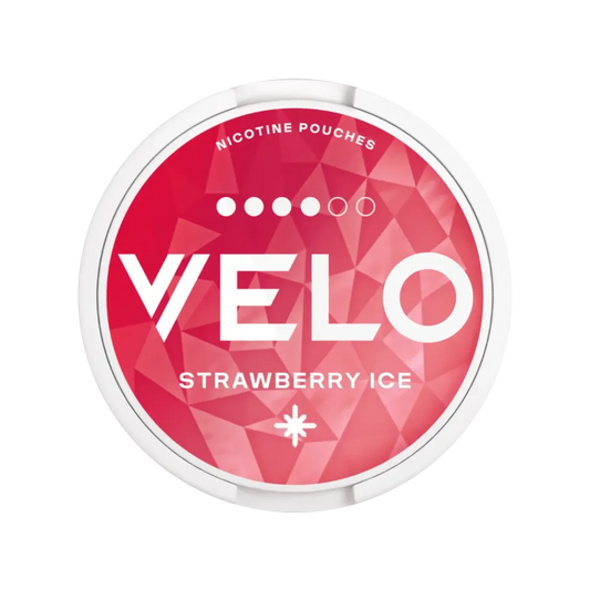 Nikotinové sáčky VELO Strawberry Ice 10,9 mg ve Slim formátu se sladkou jahodovou příchutí a chladivým ICE efektem