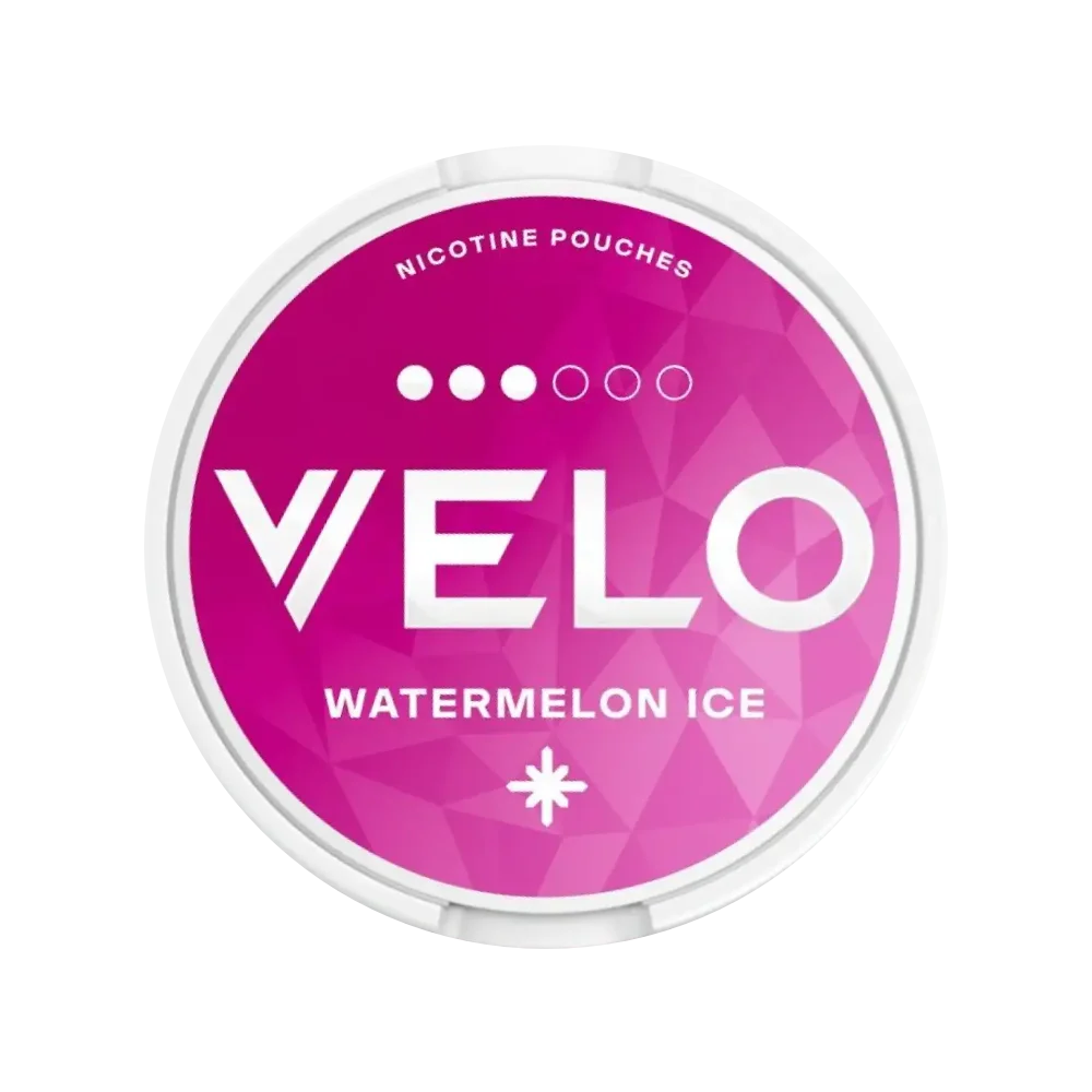 VELO Watermelon Ice nikotinové sáčky 8 mg s příchutí vodního melounu, ledovým mentolem a Slim formátem