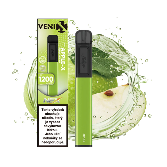VENIX NEX Apple-X jednorázová elektronická cigareta s příchutí jablko, 18 mg/ml