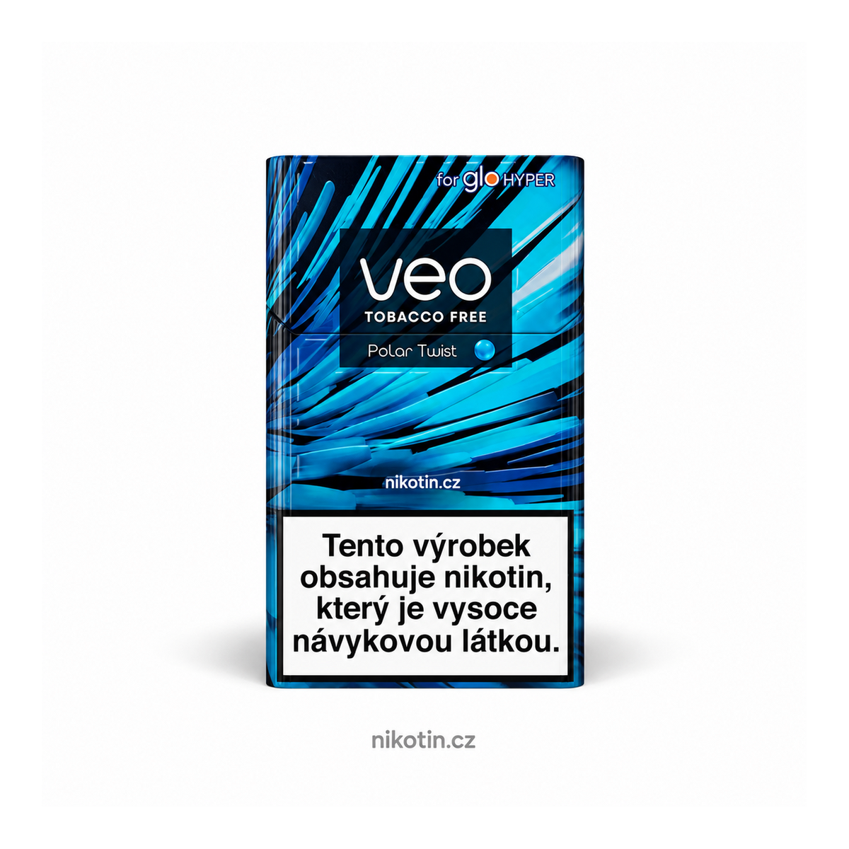 VEO Polar Twist krabička s 20 beztabákovými náplněmi na bázi Rooibos s příchutí výrazná máta a mentolová Click kapsle pro glo HYPER