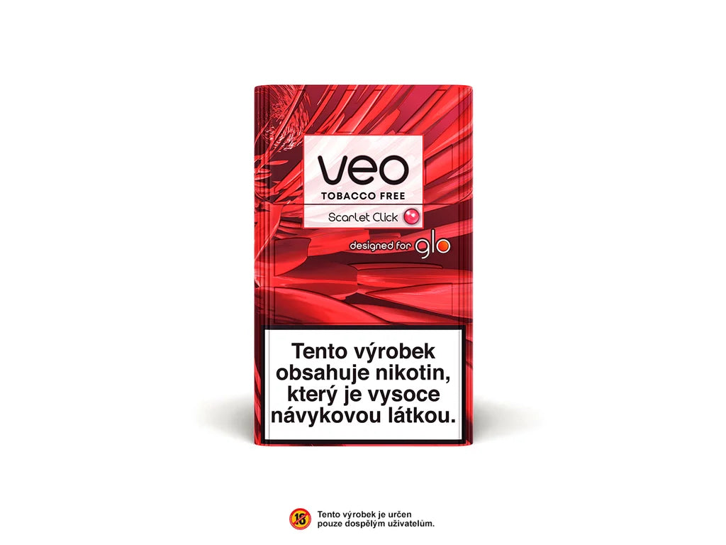 VEO Scarlet Click krabička – náplně pro glo s krémovou příchutí červeného ovoce a kapslí