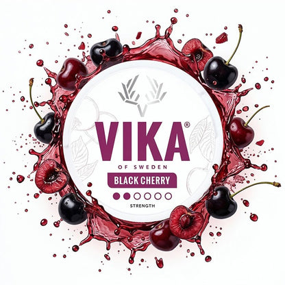 VIKA Black Cherry 6 mg nikotinové sáčky Slim s příchutí sladké černé třešně