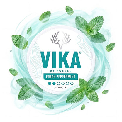 VIKA Fresh Peppermint 6 mg nikotinové sáčky Slim s příchutí svěží máty peprné