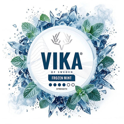 VIKA Frozen Mint 12 mg silné nikotinové sáčky Slim s intenzivní mentolovou příchutí