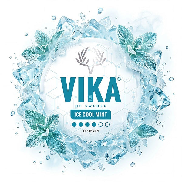 VIKA Ice Cool Mint 12 mg silné nikotinové sáčky Slim s intenzivně chladivou mentolovou chutí