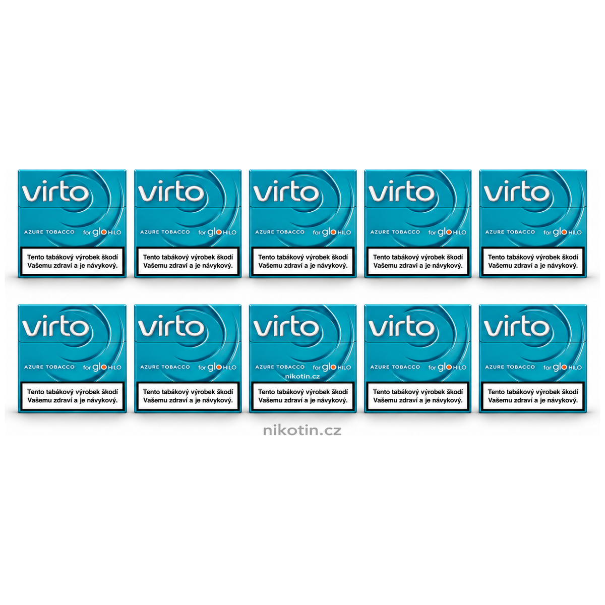 Virto Azure Tobacco karton s 10 krabičkami tabákových náplní pro glo HILO