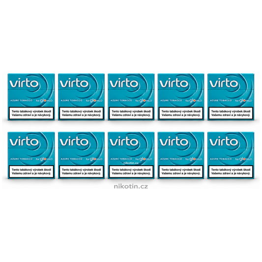 Virto Azure Tobacco karton s 10 krabičkami tabákových náplní pro glo HILO