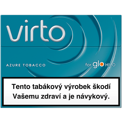 Virto™ Azure Tobacco – karton tabákových náplní pro glo™ Hilo a Hilo Plus, 10 krabiček s celkem 200 náplněmi