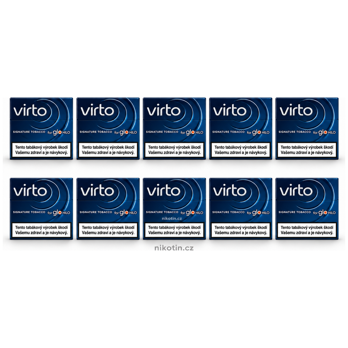 Virto Signature Tobacco karton s 10 krabičkami prémiových tabákových náplní pro glo HILO