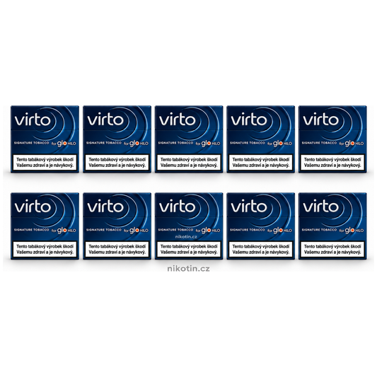 Virto Signature Tobacco karton s 10 krabičkami prémiových tabákových náplní pro glo HILO