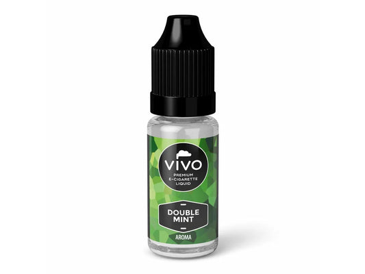 Mátová náplň VIVO Double Mint Aroma 12 mg/ml pro plnitelné elektronické cigarety, objem lahvičky 10 ml.