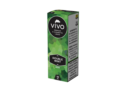 VIVO Liquid Double Mint 18 mg/ml, svěží e-liquid s mátovou příchutí a chladivým mentolem v balení 10 ml.