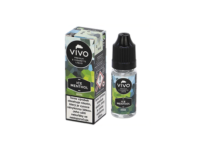 Chladivý VIVO Liquid Ice Menthol 12 mg/ml v 10ml balení, mentolový e-liquid do plnitelných e-cigaret.
