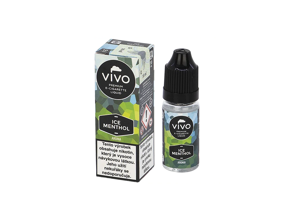 VIVO Ice Menthol Aroma 6 mg/ml – náplň do elektronické cigarety s čistým mentolovým profilem, objem 10 ml.