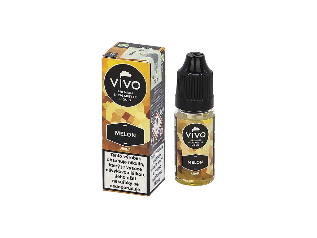Melounová náplň VIVO Melon Aroma 12 mg/ml pro POD systémy s doplňováním e-liquidu, balení 10 ml.