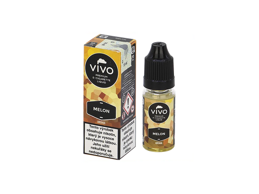VIVO Liquid Melon 6 mg/ml, melounový e-liquid v 10ml lahvičce se sladším ovocným profilem pro plnitelné e-cigarety.