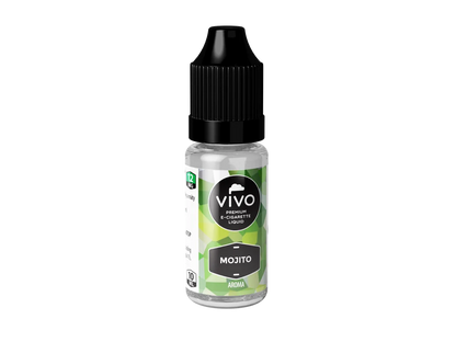 VIVO Liquid Mojito 12 mg/ml v 10ml balení, e-liquid s osvěžující příchutí limetky a máty do plnitelných e-cigaret.