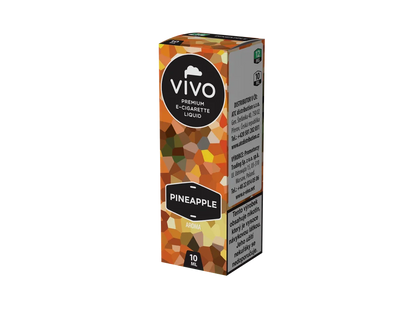 VIVO Pineapple Aroma 12 mg/ml – šťavnatá ananasová příchuť e-liquidu pro plnitelné elektronické cigarety, 10 ml.