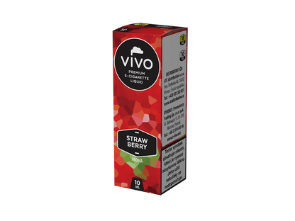 VIVO Liquid Strawberry 18 mg/ml, 10ml jahodový e-liquid s ovocně sladkým profilem pro plnitelné POD systémy.