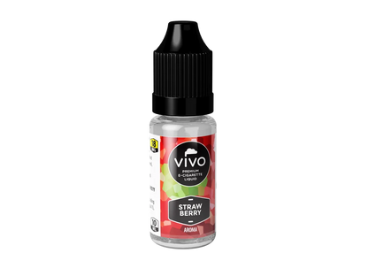 Jahodová náplň VIVO Strawberry Aroma 18 mg/ml do elektronické cigarety, lahvička 10 ml.