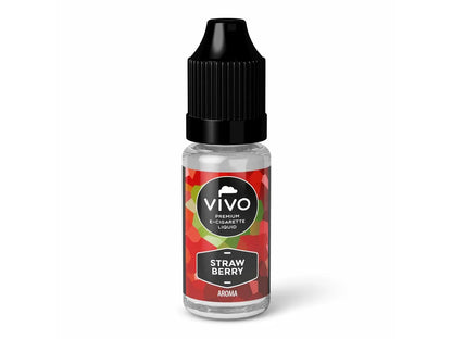 Jahodový e-liquid VIVO Liquid Strawberry 6 mg/ml v 10ml lahvičce, sladká ovocná náplň do e-cigarety.
