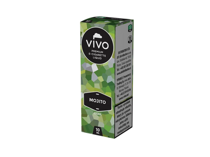 Limetkovo-mátová náplň VIVO Mojito Aroma 12 mg/ml, 10ml e-liquid s citrusovou svěžestí inspirovanou mojitem.