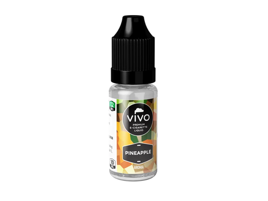Ananasový e-liquid VIVO Liquid Pineapple 12 mg/ml v 10ml lahvičce, tropická náplň do plnitelných e-cigaret.