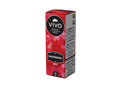 Malinová náplň VIVO Raspberry Aroma 18 mg/ml do plnitelných elektronických cigaret, balení 10 ml.