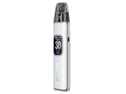 VOOPOO ARGUS G3 Pearl White, bílá elektronická cigareta POD se stříbrnými detaily, displejem 0,96 palce a baterií 1500 mAh.