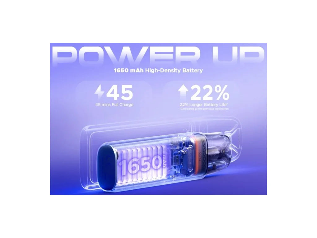 VOOPOO ARGUS G4 Mini plnitelná elektronická cigareta benefit 1650mAh high density battery, longer life, quick charging