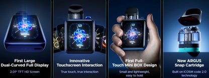 VOOPOO Argus P3 s 2.01" dotykovým TFT HD displejem, výkonem až 30 W a baterií o kapacitě 1500 mAh