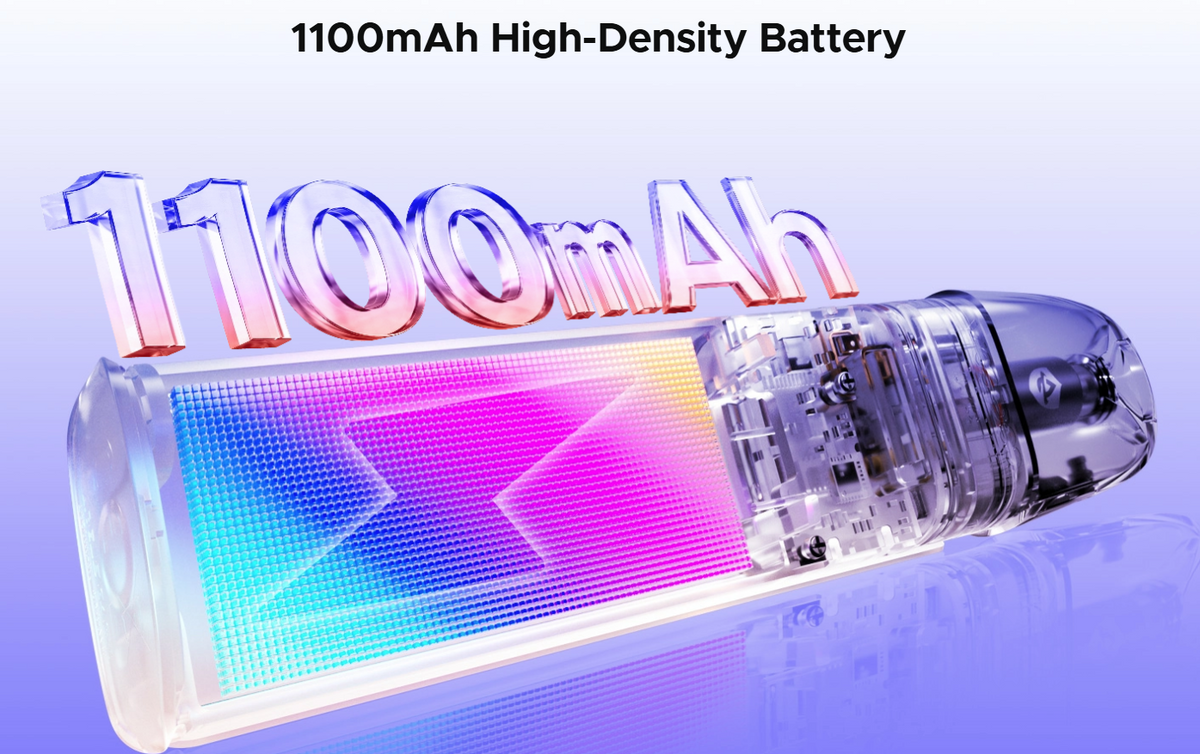 Integrovaná baterie 1100 mAh elektronické cigarety VOOPOO ARGUS Z3 – kompaktní POD systém s vysokokapacitním akumulátorem.