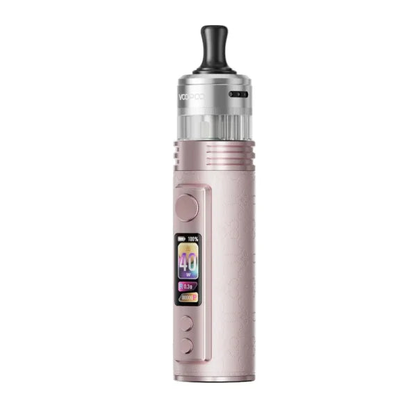VOOPOO DRAG H40 Pro Glow Pink – růžová elektronická cigareta s vyměnitelnými žhavicími hlavami PnP X a cartridgí 2 ml.