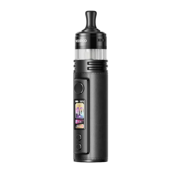 Černá VOOPOO DRAG H40 Pro Spray Black – plnitelná POD elektronická cigareta s barevným TFT displejem a nastavitelným výkonem.