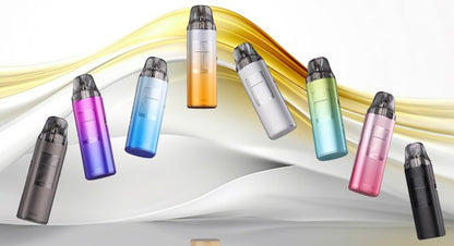 VOOPOO VINCI S – reklamní prezentace zlatého a stříbrného barevného provedení POD elektronické cigarety 2000 mAh.
