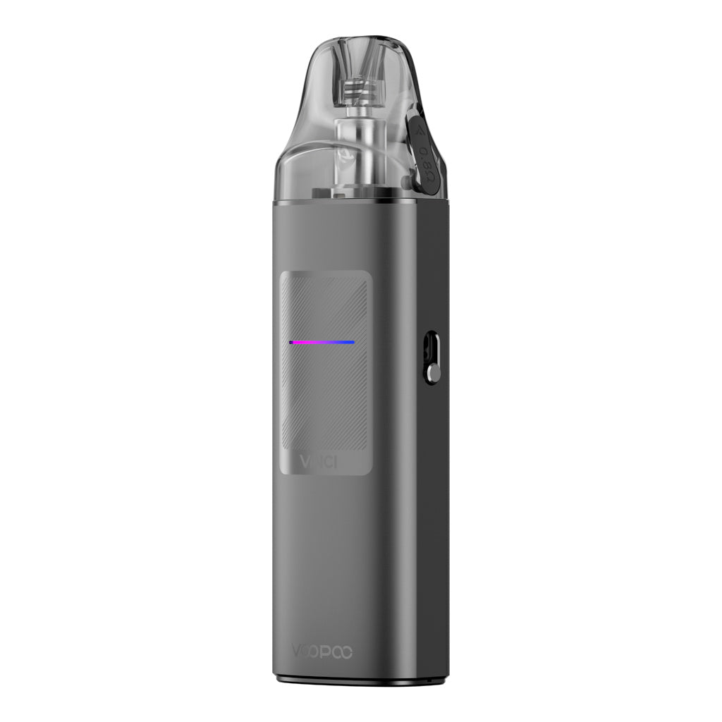 VOOPOO VINCI S Grey – šedá plnitelná POD elektronická cigareta s LED indikací a nastavitelným airflow.