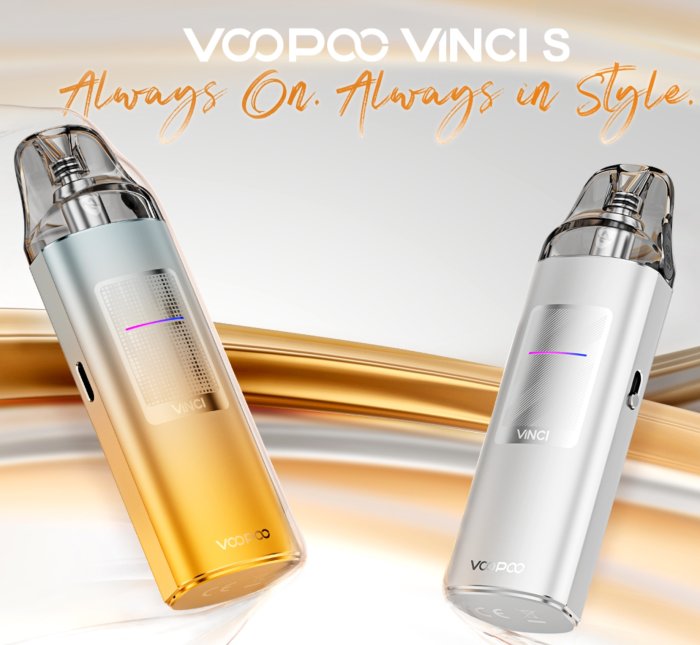 VOOPOO VINCI S – barevná prezentační fotografie všech osmi provedení s integrovanou baterií a cartridgí.