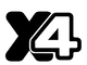 Logo české značky X4 vaping, výrobce eliquids a ecigaret