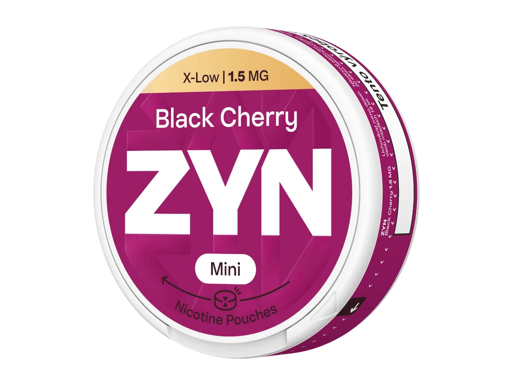 ZYN Black Cherry Mini 1,5 mg nikotinové sáčky Mini Dry s příchutí třešní, lesního ovoce a vanilky