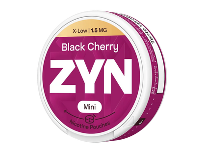ZYN Black Cherry Mini 1,5 mg nikotinové sáčky Mini Dry s příchutí třešní, lesního ovoce a vanilky