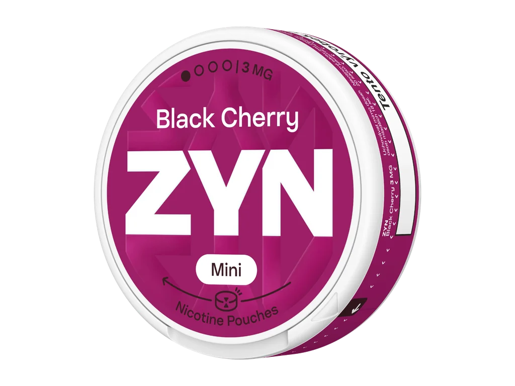 ZYN Black Cherry Mini 3 mg nikotinové sáčky Mini Dry s příchutí třešní, lesního ovoce a vanilky